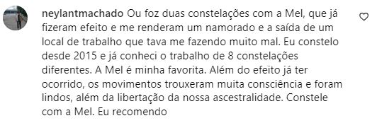 Depoimento de Neyla sobre o relacionamento que encontrou após a constelação